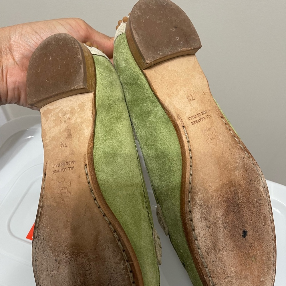 Tommy Bahama Green and Tan Suede Loafer 7.5 - Picture 4 of 10